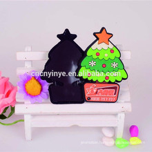 promotional christmas tree shaped 2D pvc fridge magnet